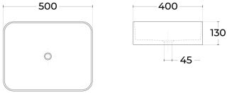 Раковина Sintesi SIN-LVB-APP-409BM 50см чёрный матовый